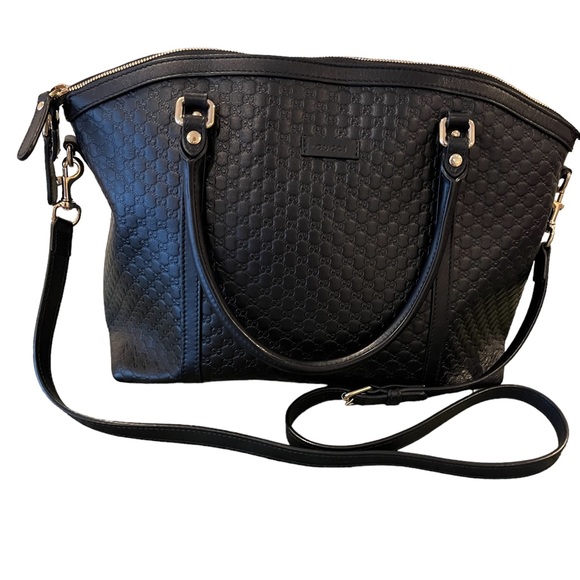 GUCCI Microguccissima Medium Satchel Black - Picture 4 of 17